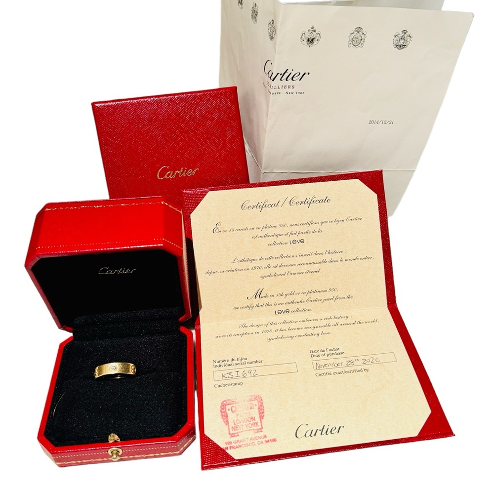 Cartier Love ring 3 diamonds